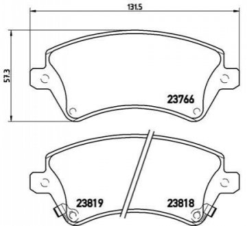 Комплект тормозных колодок дисковый тормоз BREMBO P83064