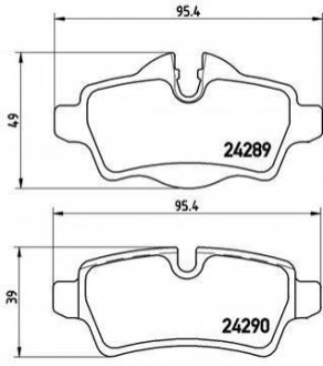 Гальмівні колодки дискові BREMBO P06052