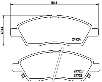 Гальмівні колодки дискові BREMBO P56070