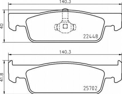 Тормозные колодки дисковые BREMBO P68069 (фото 1)