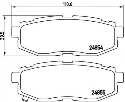 Комплект тормозных колодок дисковый тормоз BREMBO P78018