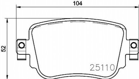 Тормозные колодки дисковые, к-кт. BREMBO P85140 (фото 1)