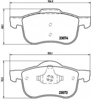 Гальмівні колодки дискові BREMBO P86016