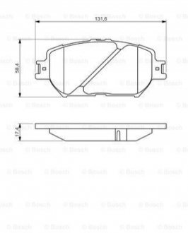 Комплект тормозных колодок BOSCH 0986494418 (фото 1)