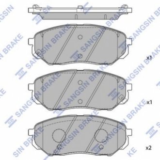 Комплект гальмівних колодок з 4 шт. дисків Hi-Q (SANGSIN) SP1690