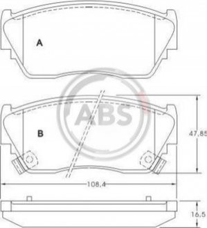 ¶Колодки тормозные пер. Sunny/100NX 90-96 A.B.S. 36728