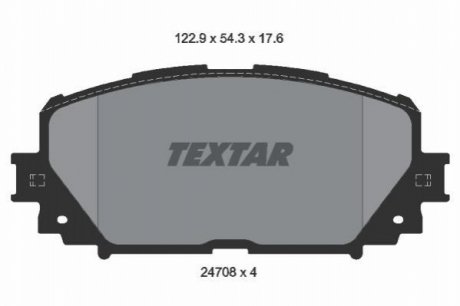 Гальмівні колодки, дискове гальмо (набір) TEXTAR 2470801