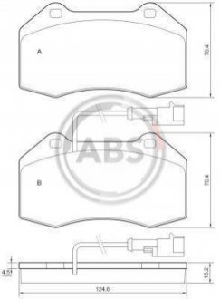 Гальмівні колодки, дискове гальмо (набір) A.B.S. 37688 (фото 1)