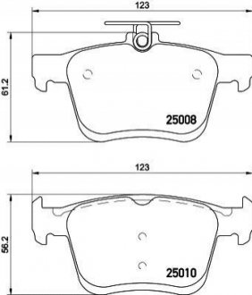 Тормозные колодки дисковые HELLA 8DB355020271