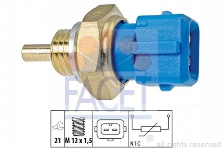 Датчик температури охолоджувальної рідини FACET 7.3342