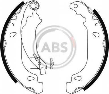 Гальмівні колодки 206 1.1->1.9D -ABS 98- A.B.S. 9124