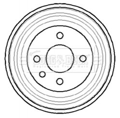 - Гальмівний барабан BORG & BECK BBR7040