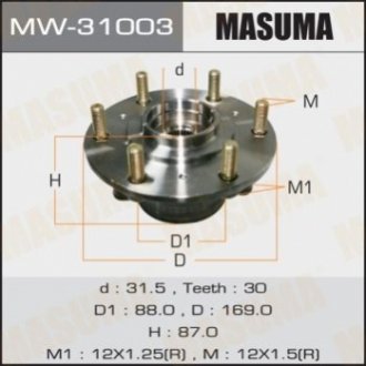 Ступичный узел front PAJERO/ KH4W MASUMA MW31003