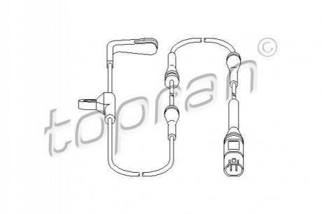 Датчик износа тормозных колодок передних TOPRAN / HANS PRIES 501 616