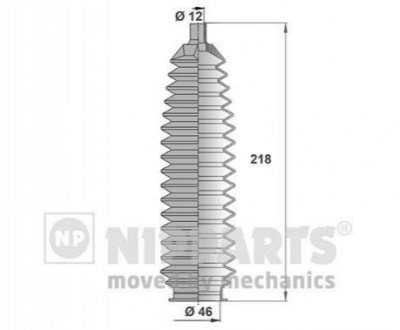 Пыльник рулевой рейки Nissan Almera N16 NIPPARTS J2841016