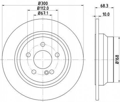 Тормозной диск HELLA 8DD355108841