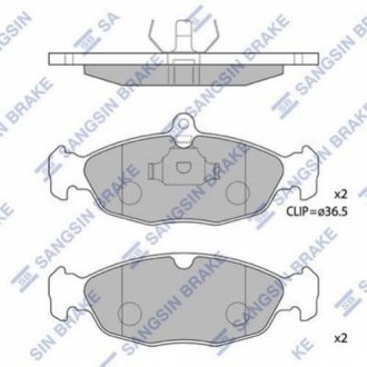 Колодка торм. DAEWOO LANOS (KLAT), NEXIA передн. (SANGSIN) Hi-Q (SANGSIN) SP1220