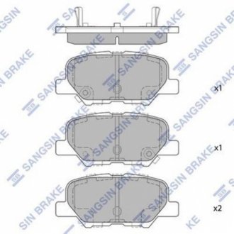 Колодки MITSUBISHI OUTLANDER 2.0-2.4 2012, MAZDA 6 2013-,PEUGEOT 4008 2013- Hi-Q (SANGSIN) SP1731