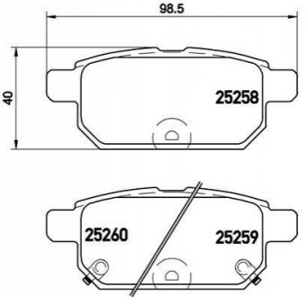 Комплект тормозных колодок дисковый тормоз BREMBO P79029 (фото 1)