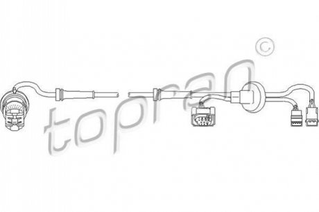 Датчик abs задний VW Passat all 97-05 TOPRAN / HANS PRIES 109 925 (фото 1)