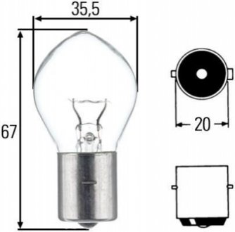 Лампа накаливания фара рабочего освещения HELLA 8GA002083251