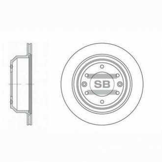 Диск задний тормозной H-1, STAREX 07- Hi-Q (SANGSIN) SD1032