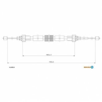 Трос ручного гальма ADRIAUTO 41.0201.2