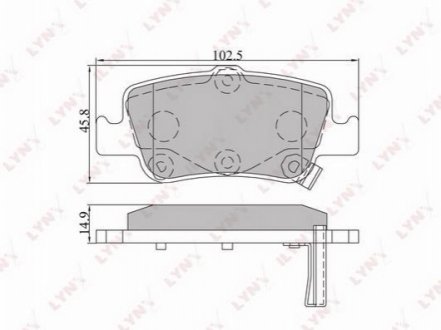 КОЛОДКИ ТОРМОЗНЫЕ ДИСКОВЫЕ, КОМПЛЕКТ LYNXauto BD7547 (фото 1)