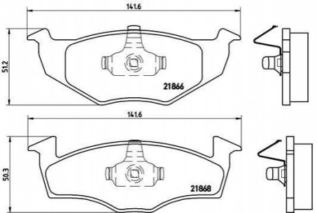 Тормозные колодки дисковые, к-кт. BREMBO P 85 031