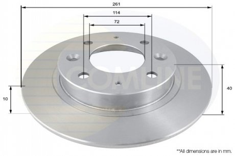 - Диск гальмівний COMLINE ADC1029