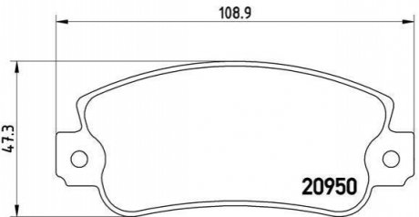 Дисковые тормозные колодки компл. BREMBO P 23 021