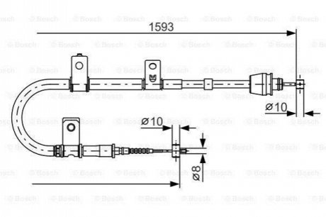 Трос, стояночная тормозная система BOSCH 1 987 482 166