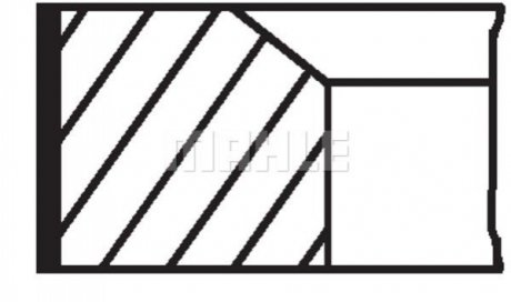 Комплект кілець поршневих з 3 шт. MAHLE / KNECHT 01020N1 (фото 1)