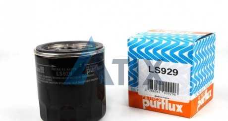 Фильтр маслянный,VW T5 BiTDI 09- Purflux LS929 (фото 1)