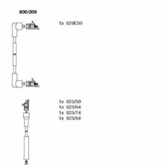 Провода высоковольтные, комплект BREMI 800/209
