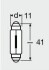 Лампа розжарювання C10W 24V 10W OSRAM 6429 (фото 2)