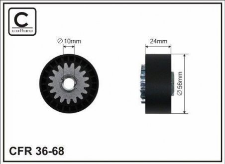 Ролик натяжной приводного ремня CAFFARO 36-68