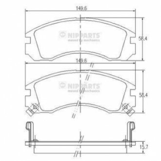 К-Т КОЛОДОК ТОРМ. П Mitsubishi NIPPARTS J3605031