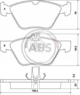 ТОРМОЗНЫЕ КОЛОДКИ ПЕРЕД MB210 A.B.S. 36943