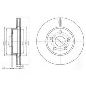 Тормозной диск Delphi BG4269