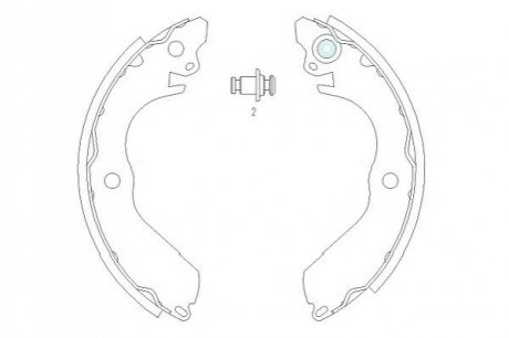 Колодки тормозные барабанные KAVO KBS-6411