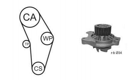 Водяной насос + комплект зубчатого ремня AIRTEX WPK-9274R03