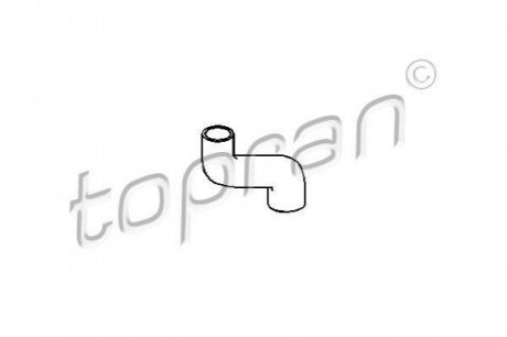 Патрубок системы охлаждения, саксафон-помпа, Opel Astra F, Ascona C, Kadett E, Vectra A 1.6 1.8 2.0 TOPRAN / HANS PRIES 205721