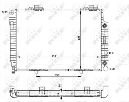 Радіатор охолодження двигуна NRF 51282