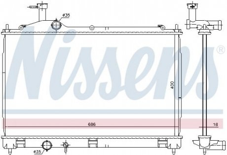 Основной радиатор (двигателя) NISSENS 628967