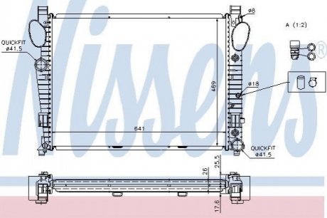 Радіатор системи охолодження NISSENS 62774A