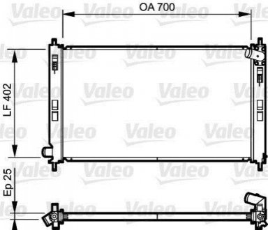 Радиатор охлаждение двигателя Valeo 735200