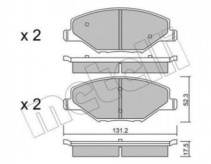 Комплект гальмівних колодок (дискових) 22-1006-0 Metelli 2210060 (фото 1)