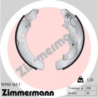 Комплект тормозных колодок ZIMMERMANN 109901601