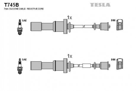 Комплект электропроводки TESLA T745B (фото 1)